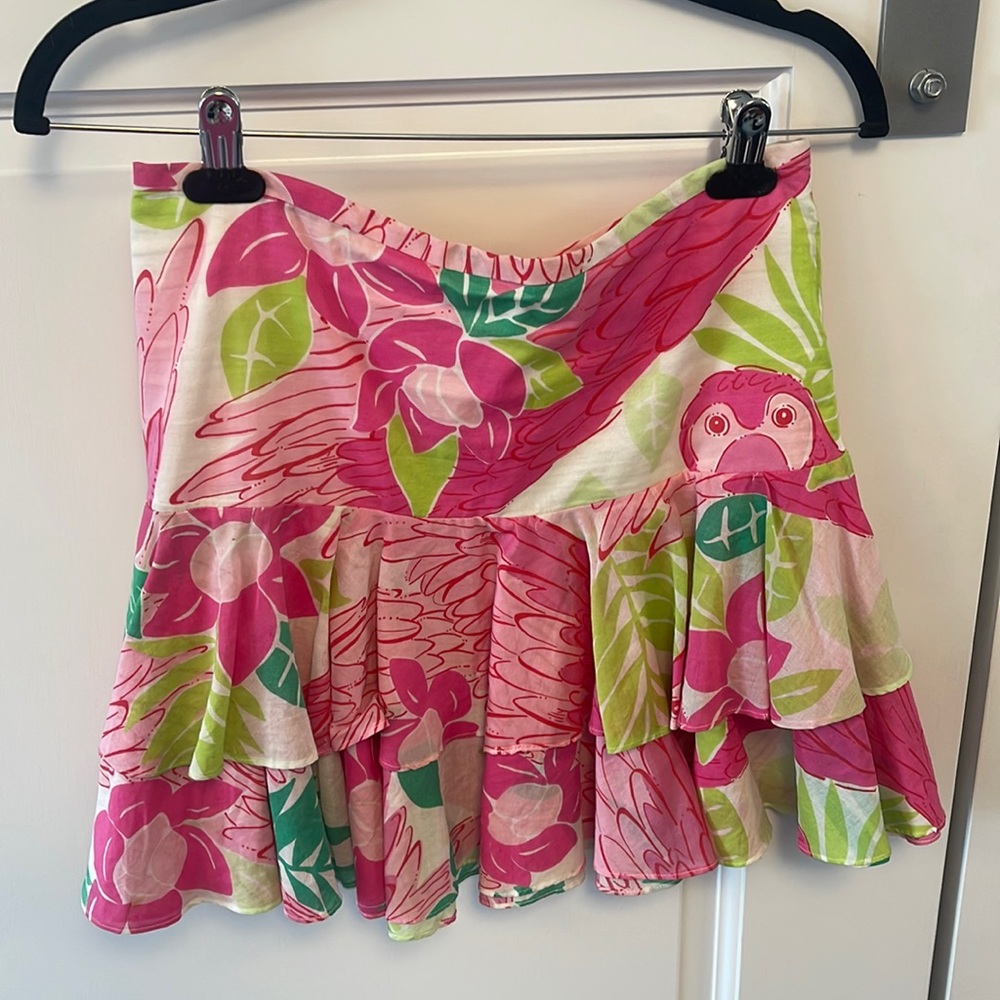 Lilly Pulitzer Port of Caw Tiered Skirt size 2